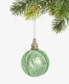 Holiday Lane Enchanted Emerald Green And Silver Ball Ornament, Macy's Exclusive In Transparent