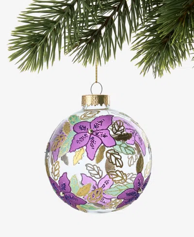 Holiday Lane Enchanted Forest Floral Ball Ornament, Macy's Exclusive In No Color