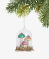 Holiday Lane Enchanted Forest Glass Colorful Mushrooms Ornament, Macy's Exclusive In Transparent