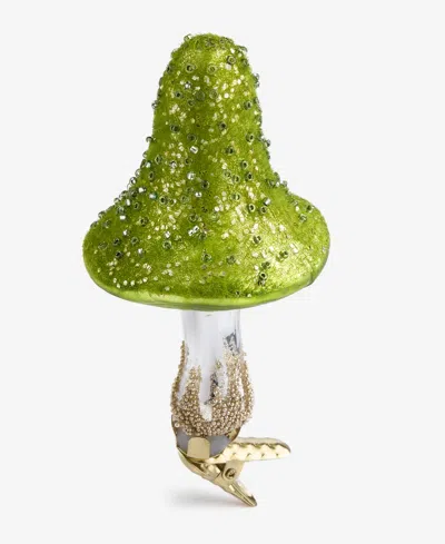 Holiday Lane Enchanted Forest Glass Mushroom Clip Ornament, Macy's Exclusive In Transparent
