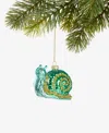 Holiday Lane Enchanted Forest Glass Snail Ornament, Macy's Exclusive In Green