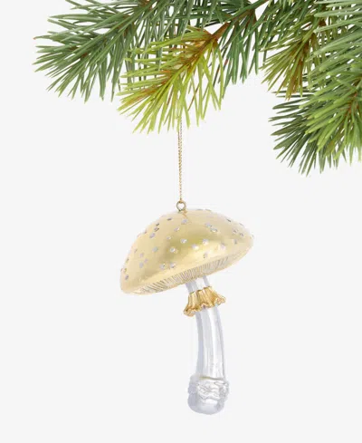 Holiday Lane Enchanted Forest Gold-tone Mushroom Ornament, Macy's Exclusive In Transparent