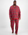 Holiday Lane Big & Tall Brinkley Plaid Notch Collar Matching Family Pajamas Set, Created For Macy's In Brinkley Plaid