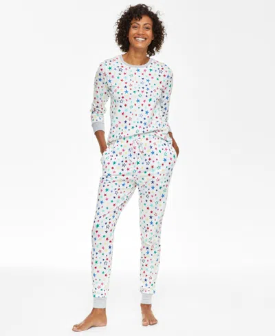 Holiday Lane Women's Star Cotton Matching Family Pajamas Set, Created For Macy's In Multi Star