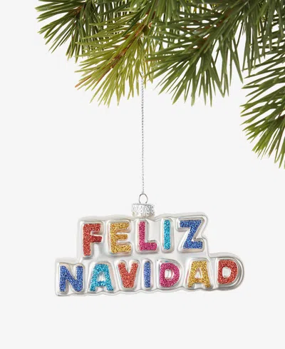 Holiday Lane Feliz Navidad Word Plate Ornament, Macy's Exclusive In No Color