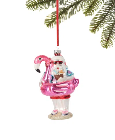Holiday Lane Florida Santa With Flamingo Float Ornament, Exclusively At Macy's In No Color
