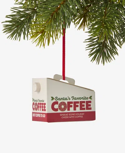 Holiday Lane Foodie Coffee Box Ornament, Macy's Exclusive In Transparent
