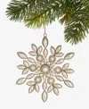 Holiday Lane Gilded Glamour Embellished Snowflake Ornament, Macy's Exclusive In Transparent