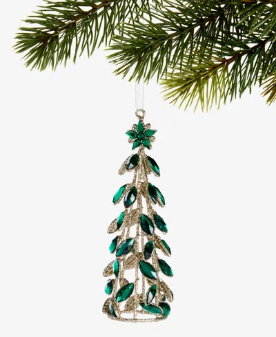 Holiday Lane Gilded Glamour Iron Gem Christmas Tree Ornament, Macy's Exclusive In Transparent