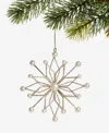 Holiday Lane Gilded Glamour Iron Gem Snowflake Ornament, Macy's Exclusive In Transparent