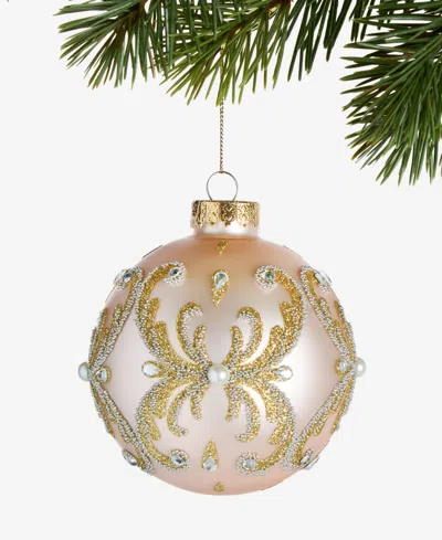 Holiday Lane Gilded Glamour Pink Gem Ball Ornament, Macy's Exclusive In Multi