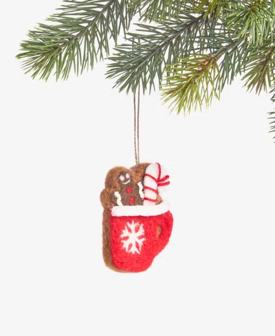 Holiday Lane Gingerbread Village Felted Mug Ornament, Macy's Exclusive In Transparent