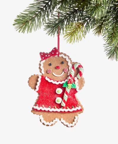 Holiday Lane Gingerbread Village Gingerbread Girl Ornament, Macy's Exclusive In Transparent