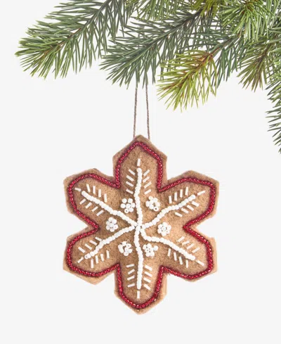 Holiday Lane Gingerbread Village Gingerbread Snowflake Ornament, Macy's Exclusive In Brown