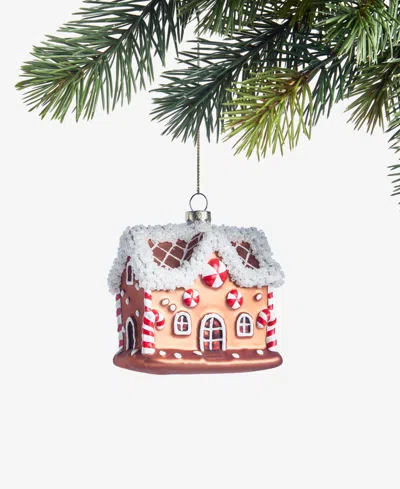 Holiday Lane Gingerbread Village Glass Gingerbread House Ornament, Macy's Exclusive In Transparent