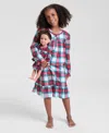 Holiday Lane Girls 2t-16 Merry Plaid Nightgown, Macy's Exclusive In Blue