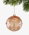 Holiday Lane Glitter Texture Glass Ball Ornament, Macy's Exclusive In Transparent
