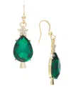 Holiday Lane Gold-tone Crystal Teardrop Earrings, Created For Macy's In Multi