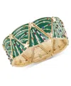 Holiday Lane Gold-tone Holiday Tree Stretch Bracelet, Created For Macy's In Multi