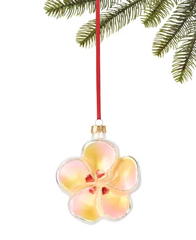 Holiday Lane Hawaii Pink & Gold Flower Ornament, Exclusively At Macy's In No Color