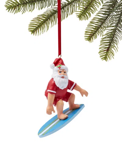 Holiday Lane Hawaii Surfing Santa Ornament, Exclusively At Macy's In No Color