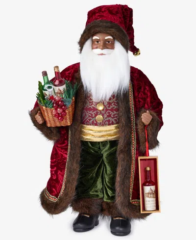 Holiday Lane Heritage African American Santa With Wine, Macy's Exclusive In Multi