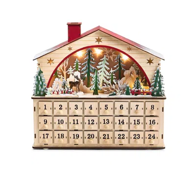 Holiday Lane Heritage Cabin Advent Calendar With Led Lights, Macy's Exclusive In Multi