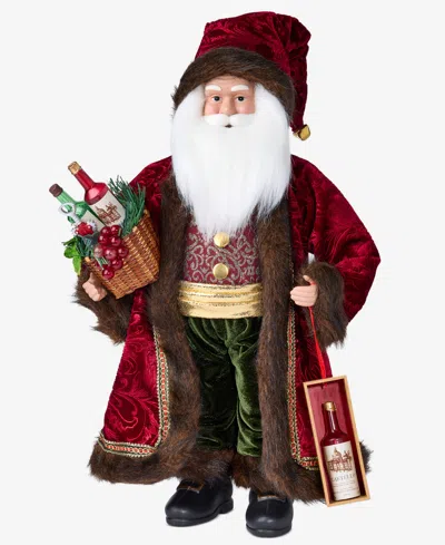 Holiday Lane Heritage Caucasian Santa With Wine, Macy's Exclusive In Multi