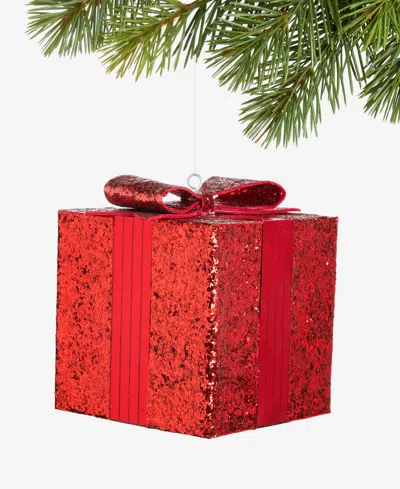 Holiday Lane Heritage Gift Box Ornament, Exclusively Made For Macy's In Red