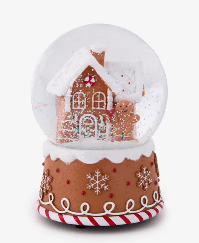 Holiday Lane Heritage Gingerbread House Musical Snow Globe, Macy's Exclusive In Brown