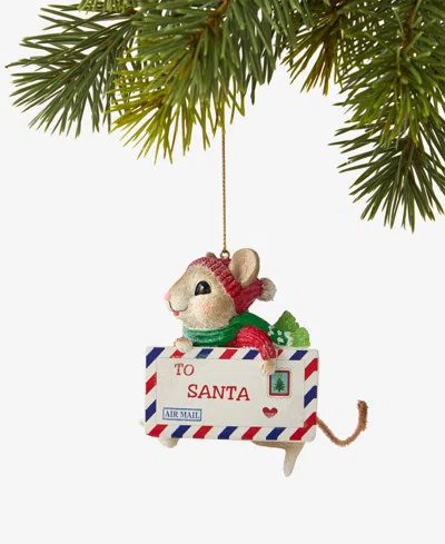 Holiday Lane Heritage Mouse Post Card Ornament, Macy's Exclusive In Transparent