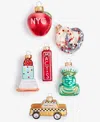 Holiday Lane Heritage Set Of 6 New York Glass Ornaments, Macy's Exclusive In Transparent