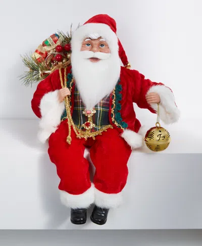 Holiday Lane Heritage Sitting Santa Decor, Macy's Exclusive In Multi