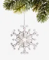 Holiday Lane Iced Delight Gem Snowflake Ornament, Macy's Exclusive In Transparent