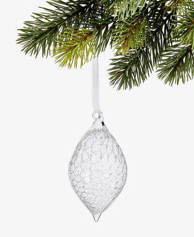 Holiday Lane Iced Delight Glass Drop Ornament, Macy's Exclusive In Transparent