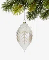 Holiday Lane Iced Delight Glass Frosted Drop Ornament, Macy's Exclusive In Neutral