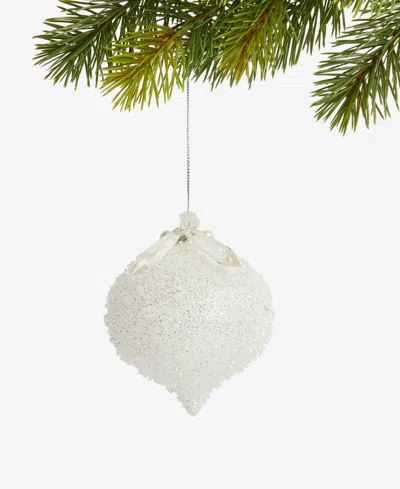 Holiday Lane Iced Delight Glass Onion Ornament, Macy's Exclusive In Transparent