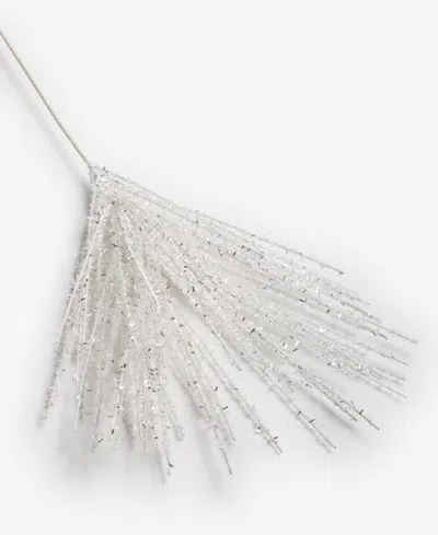 Holiday Lane Iced Delight Glitter Spray Pick Ornament, Macy's Exclusive In White