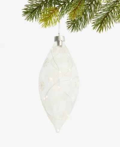 Holiday Lane Iced Delight Light Up Snowflake Finial Ornament, Macy's Exclusive In Transparent
