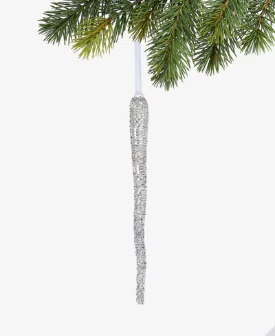 Holiday Lane Jeweled Classics Beaded Icicle Ornament, Macy's Exclusive In Transparent