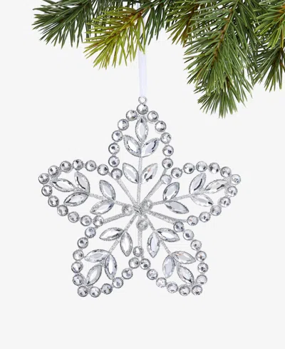 Holiday Lane Jeweled Classics Gem Star Ornament, Macy's Exclusive In Transparent