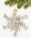 Holiday Lane Jeweled Classics Gold Snowflake Ornament, Macy's Exclusive In Gold