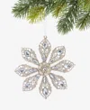 Holiday Lane Jeweled Classics Iron Snowflake Ornament, Macy's Exclusive In Transparent