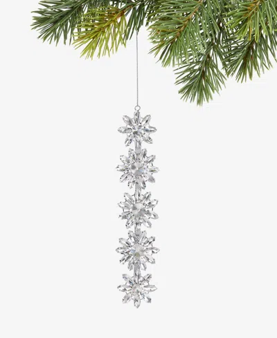 Holiday Lane Jeweled Classics Snowflake Cluster Ornament, Macy's Exclusive In Transparent