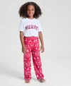 Holiday Lane Kids 2t-16 Deer Fair Isle Fleece Pajama Pants, Macy's Exclusive In Pink