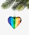 Holiday Lane Love Is Love Rainbow Heart Ornament, Macy's Exclusive In Transparent