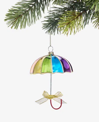 Holiday Lane Love Is Love Rainbow Umbrella With Bow Ornament, Macy's Exclusive In Transparent
