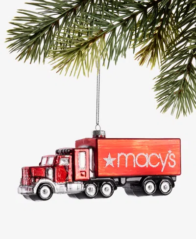 Holiday Lane Macy's 2025 Glass Truck Ornament, Macy's Exclusive In Transparent