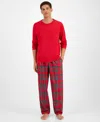 Holiday Lane Men's Brinkley Plaid Mix It Matching Family Pajamas Set, Created For Macy's In Brinkley Plaid