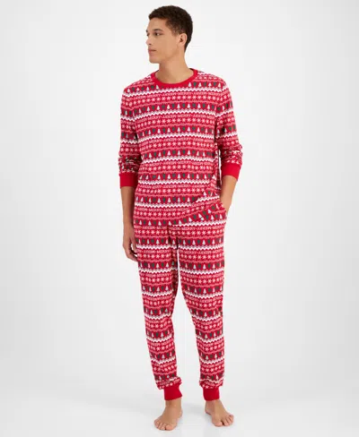 Holiday Lane Men's Merry Mix It Cotton Matching Family Pajamas Set, Created For Macy's In Merry Fair